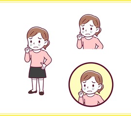 Girl in pink long sleeves