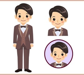 A man in a brown tie