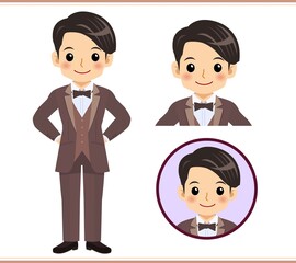 A man in a brown tie