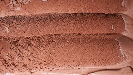 Texture ice cream chocolate, Top view Food concept, Blank for design..
