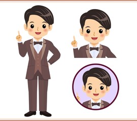 A man in a brown tie