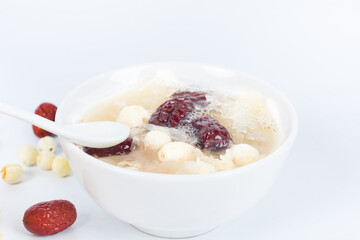 White Fungus Soup with Lotus Seeds
