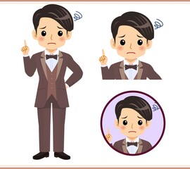 A man in a brown tie