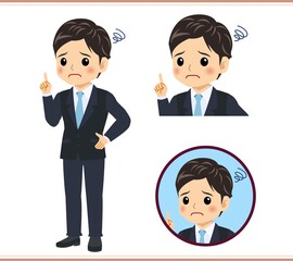 Male new employee with a light blue tie