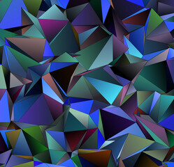 Obraz premium 3d Triangles, abstract background. Design wallpaper.