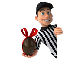 Fun 3D Illustration of an american Referee