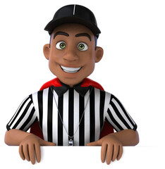 Fun 3D Illustration of an american Referee