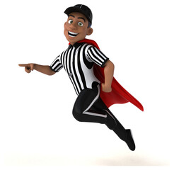 Fun 3D Illustration of an american Referee