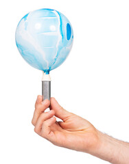 Laughing drug canister with a baloon