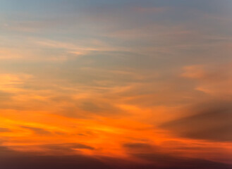 sky with white fluffy clouds natural background.