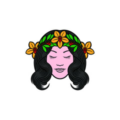 beautiful-girl-face-logo-goddess-princess-illustration-floral-crown