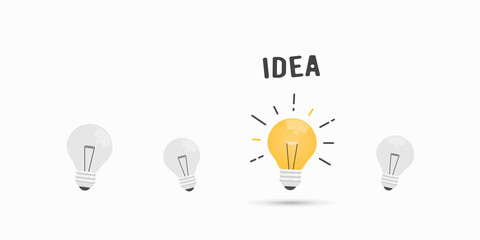 Good idea lightbulb. Vector illustration