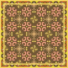Design of hijab or scarf motifs with luxury patterns. can be used also for other fabric patterns or wallpaper.vector design inspiration