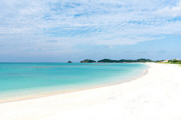 沖縄 国頭 鏡地から奥間ビーチの風景