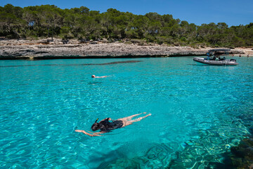 Calo des Borgit, Santanyi, Parc Natural de Mondragó, Mallorca, Balearic Islands, Spain