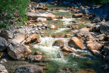 Naklejka premium Kuhflucht Wasserfall in der Nähe von Garmisch Partenkirchen in Bayern Deutschland