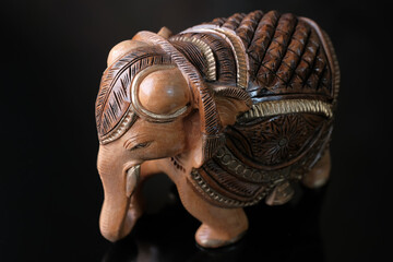 Wooden souvenir elephant