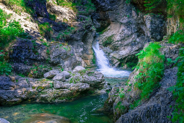 Kuhflucht Wasserfall in der Nähe von Garmisch Partenkirchen in Bayern Deutschland