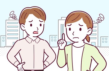 Young and healthy men and women at city