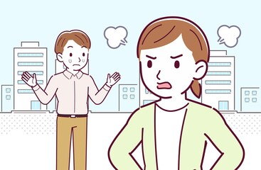 Young and healthy men and women at city