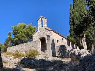 Hvar Insel und Stadt - Dalmatien Kroatien Adria Mittelmeer - Spanische Festung  im Spätsommer