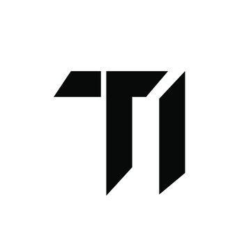 ti it minimal logo icon design vector