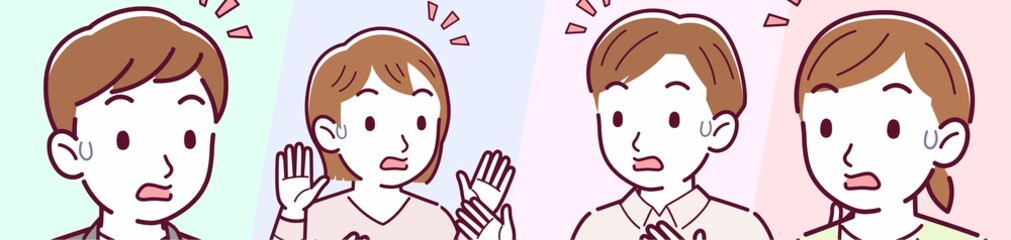 4 young men and women