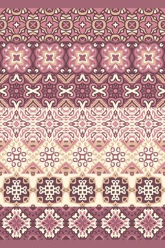 Abstract ornament for ceramic tiles. Decorative elements cocoa with milk color and coffee with milk color. Mediterranean, Portuguese, Moroccan, Persian motives.