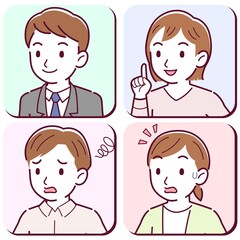 4 young men and women