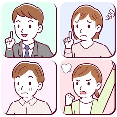 4 young men and women