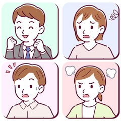 4 young men and women