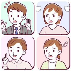 4 young men and women