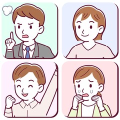 4 young men and women