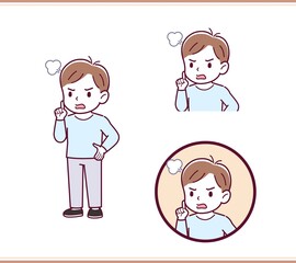 Boy in blue long sleeves