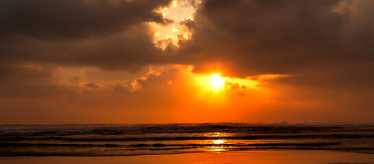 sky sunset or sunrise background cloud yellow cloudy light morning nature.