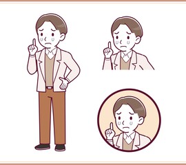 A serious man in a jacket