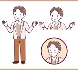 A serious man in a jacket