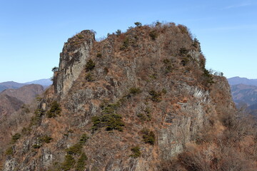 View from the summit of 100 famous mountains of Gunma and Mt. Shikadake (late autumn / early winter) ぐんま百名山・鹿岳山頂からの展望 (晩秋/初冬)