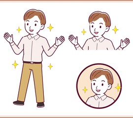 A refreshing man in a shirt