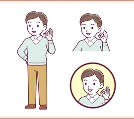 Dad in blue long sleeves