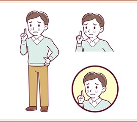 Dad in blue long sleeves