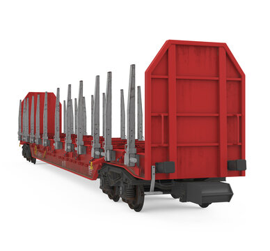 Freight Train Wagon Isolated