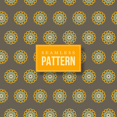 Seamless hand drawn mandala pattern. Vintage elements in oriental style. Texture for wallpapers, backgrounds and page fill. Islam, arabic, indian, turkish,ottoman, asian motifs. Vector illustration.