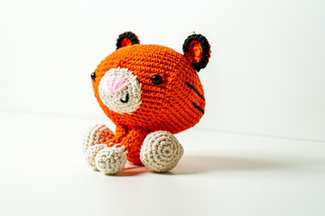 Oranger Tiger Amigurumi selbstgemacht Häkeln