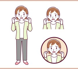 Young woman in a cardigan