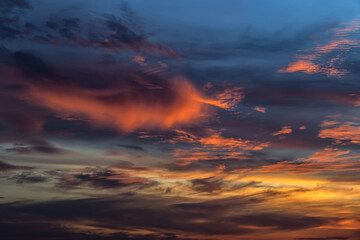 abstract white Cloud on dramatic blue sky free space
