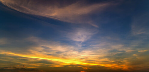 abstract white Cloud on dramatic blue sky free space
