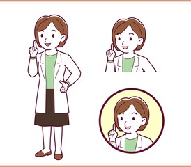 白衣を着た女性