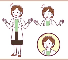 Young woman in a lab coat