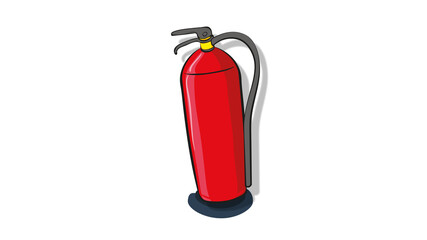 Cartoon flat fire extinguisher icon  illustration.